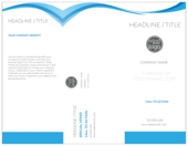 Blue Flowing Line - brochures Maker