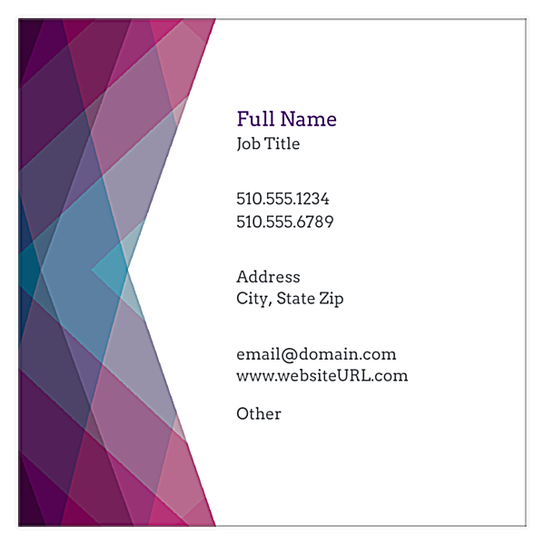 Purple Haze front - Business Cards Maker