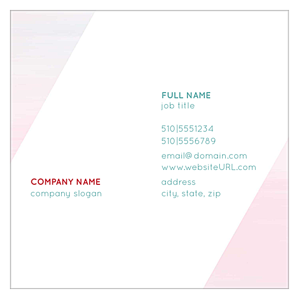 Color Flare back - Business Cards Maker