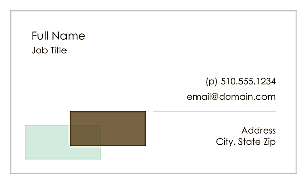 Overlap Rectangles front - Business Cards Maker