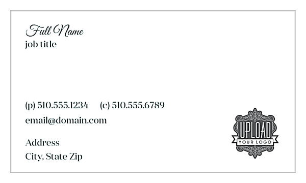 Elegant Curls back - Business Cards Maker