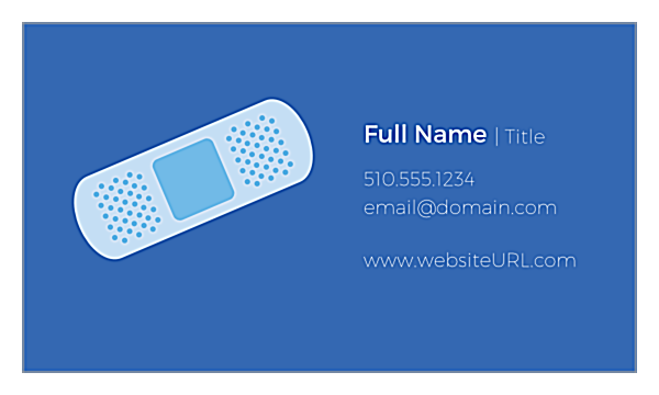 Bandage back - Business Cards Maker