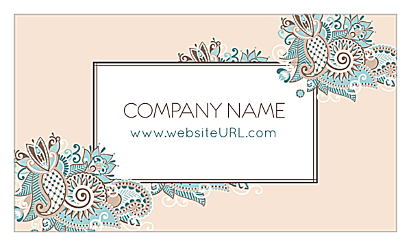 Floral Paisley front - Business Cards Maker