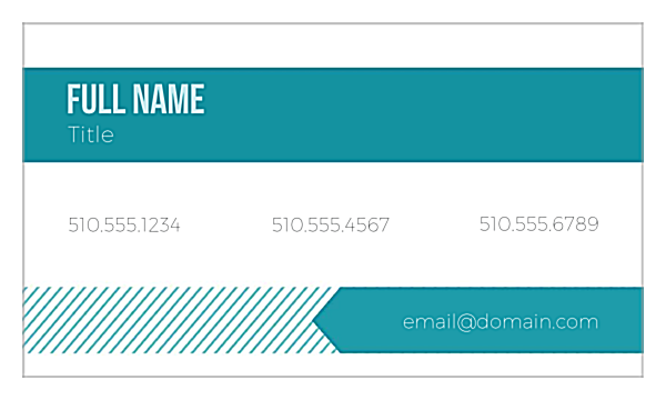 Ribbon Stripes front - Business Cards Maker