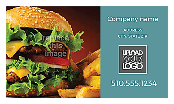 Your Photo Here front - Business Cards Maker