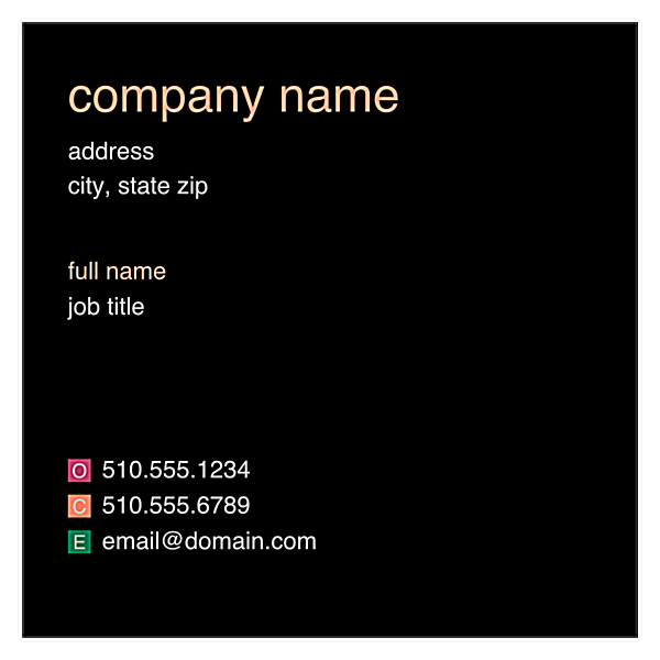 Colorful Squares front - Business Cards Maker