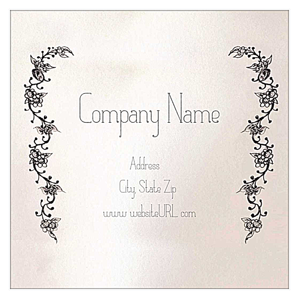 Flower Border front - Business Cards Maker