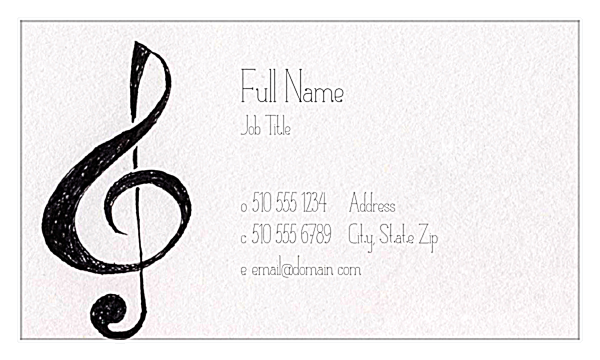 Clefs front - Business Cards Maker
