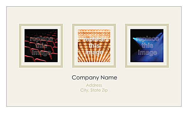 Print Business Cards with Our Triptych Design Template back - Business Cards Maker
