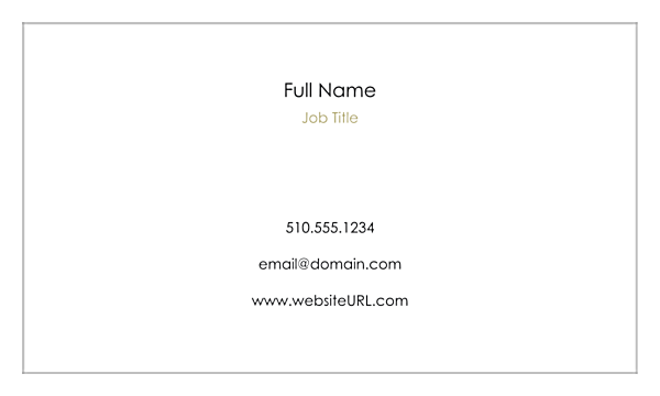 Blank Business Cards In Plain White