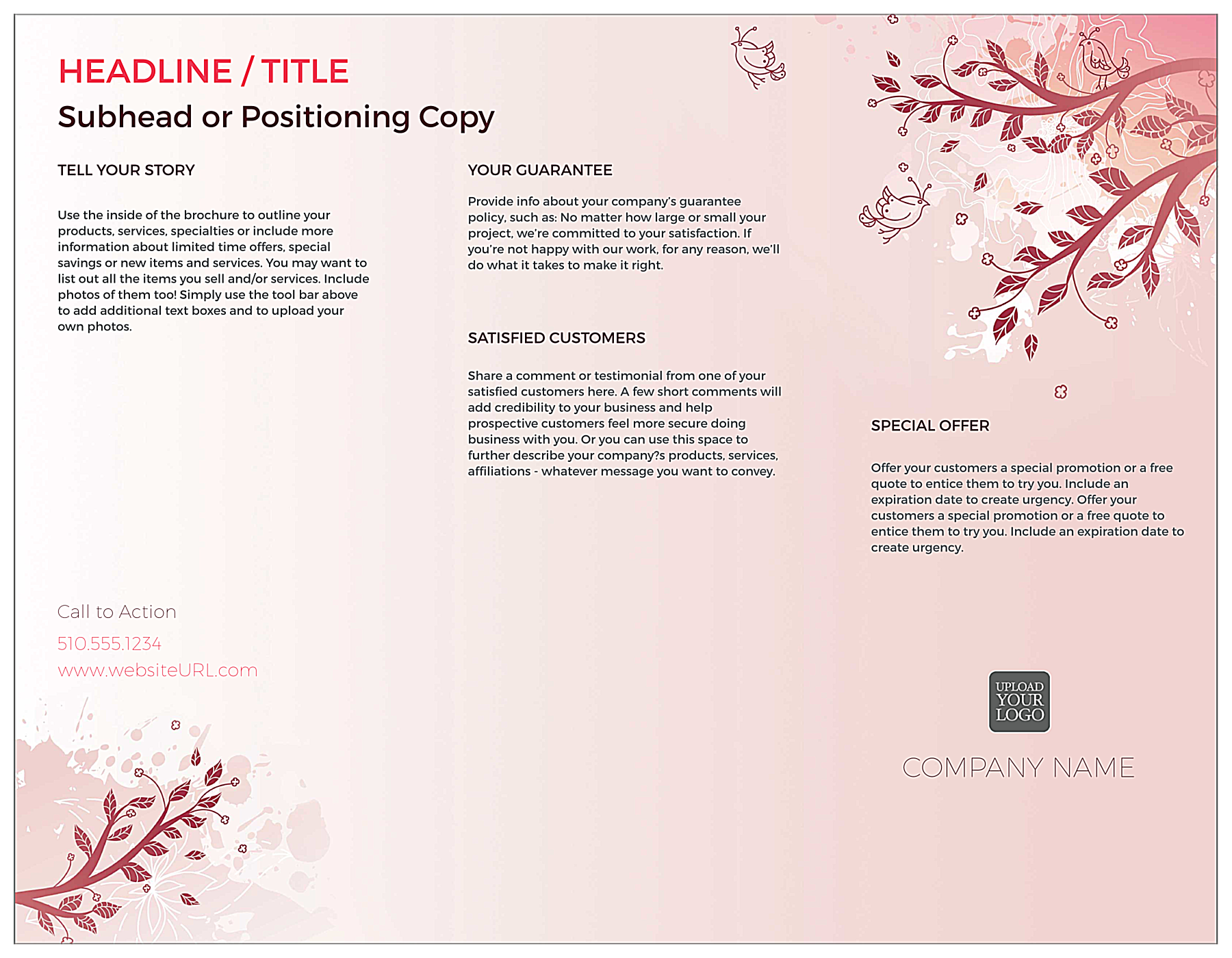 Lavender Tree back - Brochures Maker