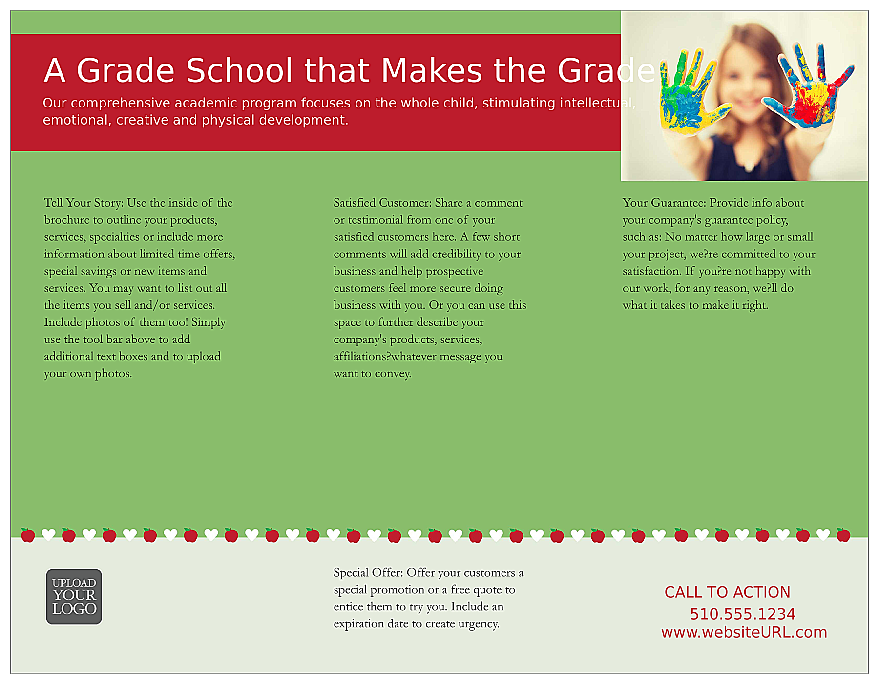 Kids Love Learning back - Brochures Maker