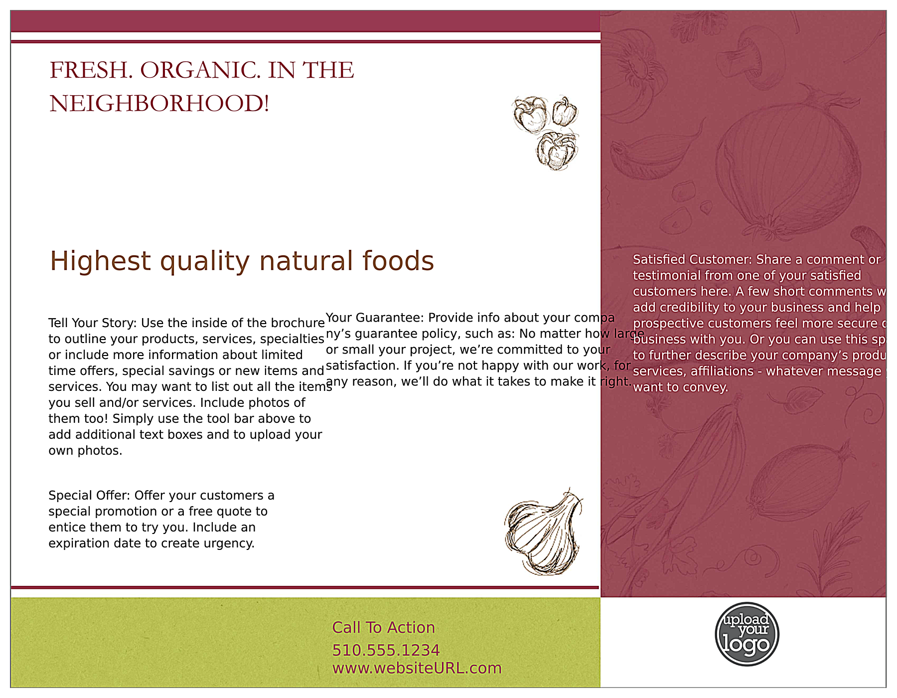 Fresh Food back - Brochures Maker