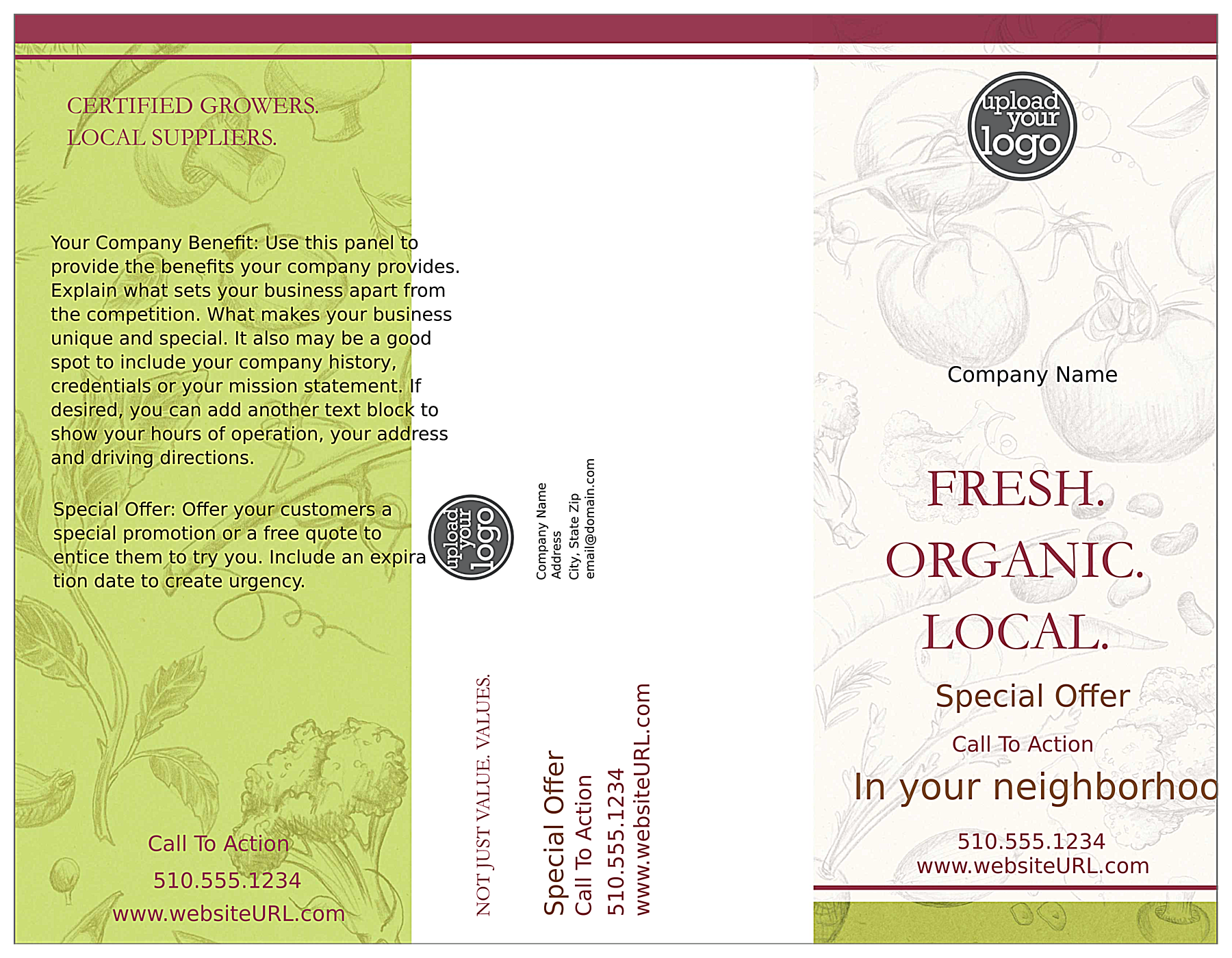 Fresh Food front - Brochures Maker