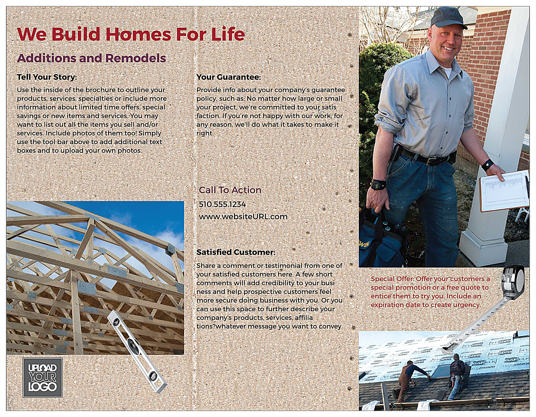 Home Construction back - Brochures Maker