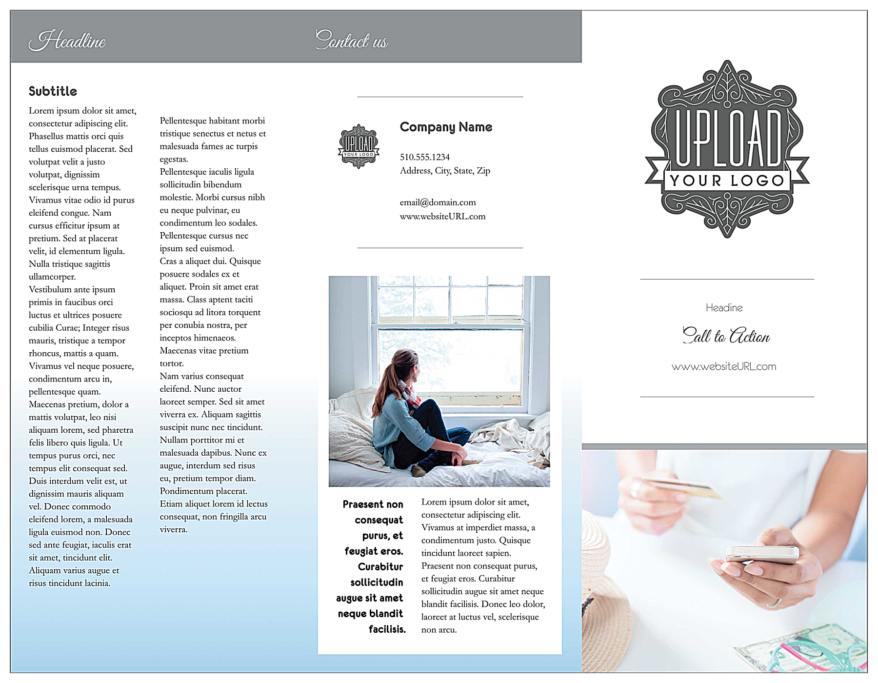 Soft Blue Retail front - Brochures Maker