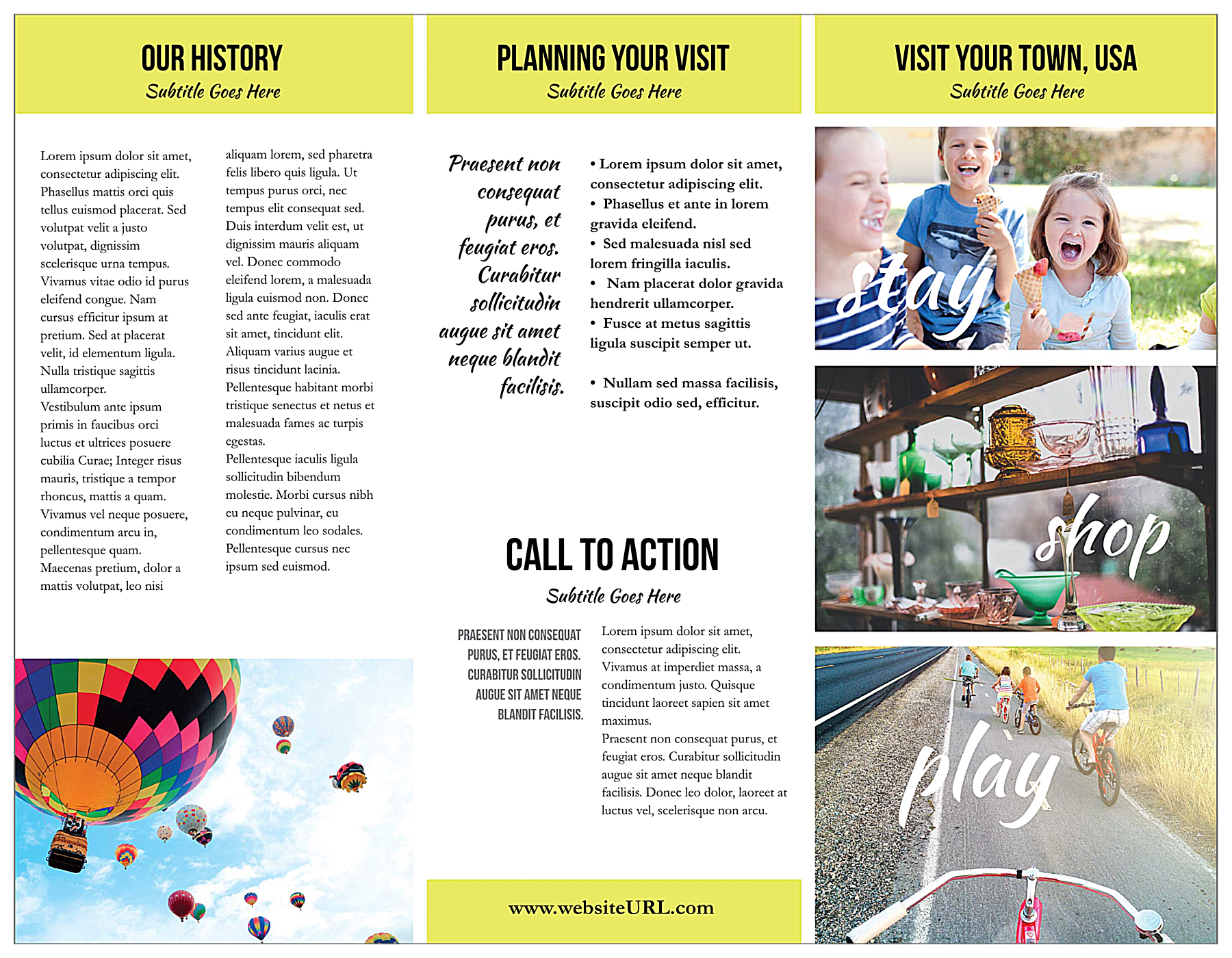 Small Town Tourism front - Brochures Maker