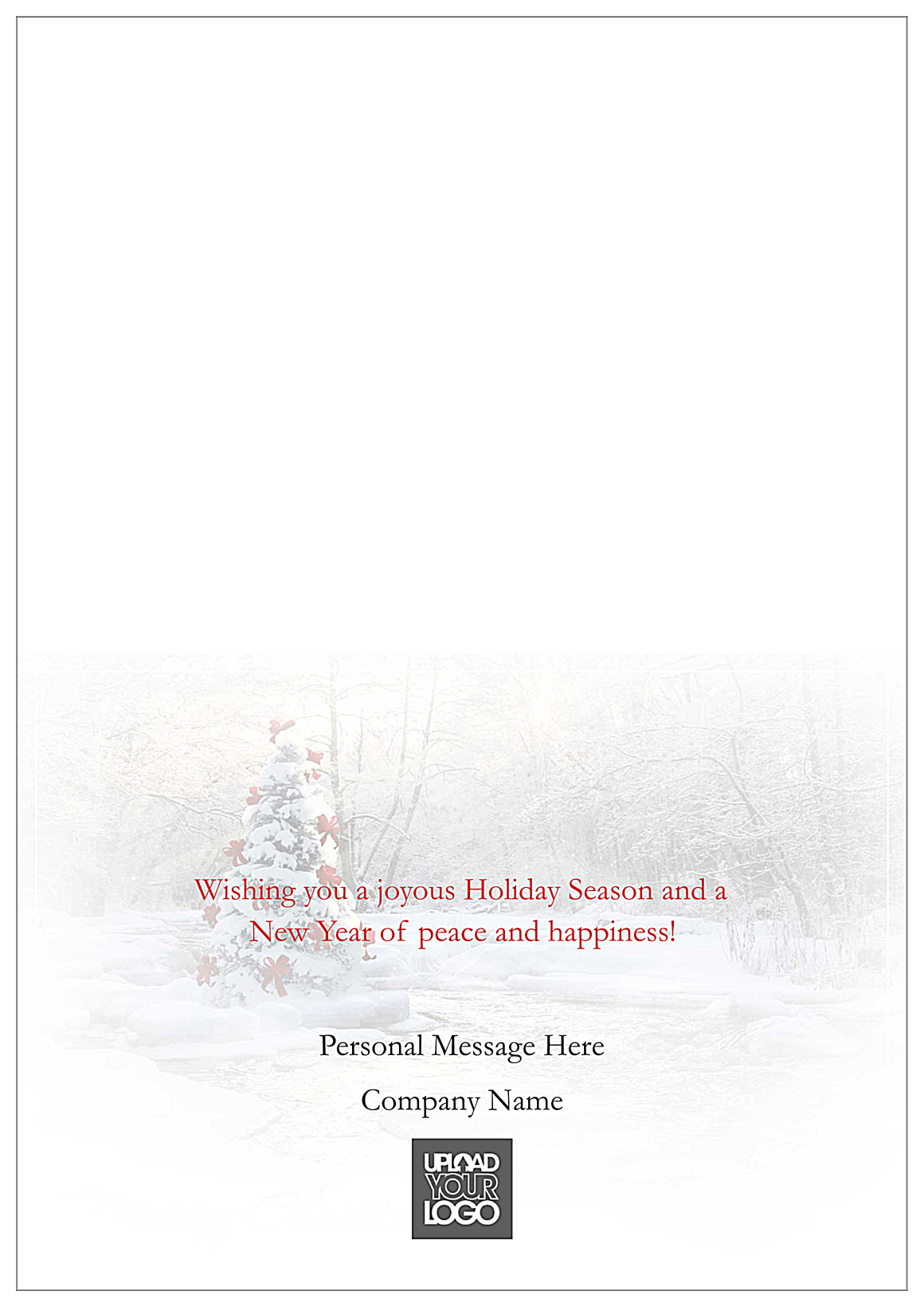 Merry Christmas Tree back - Greeting Cards Maker