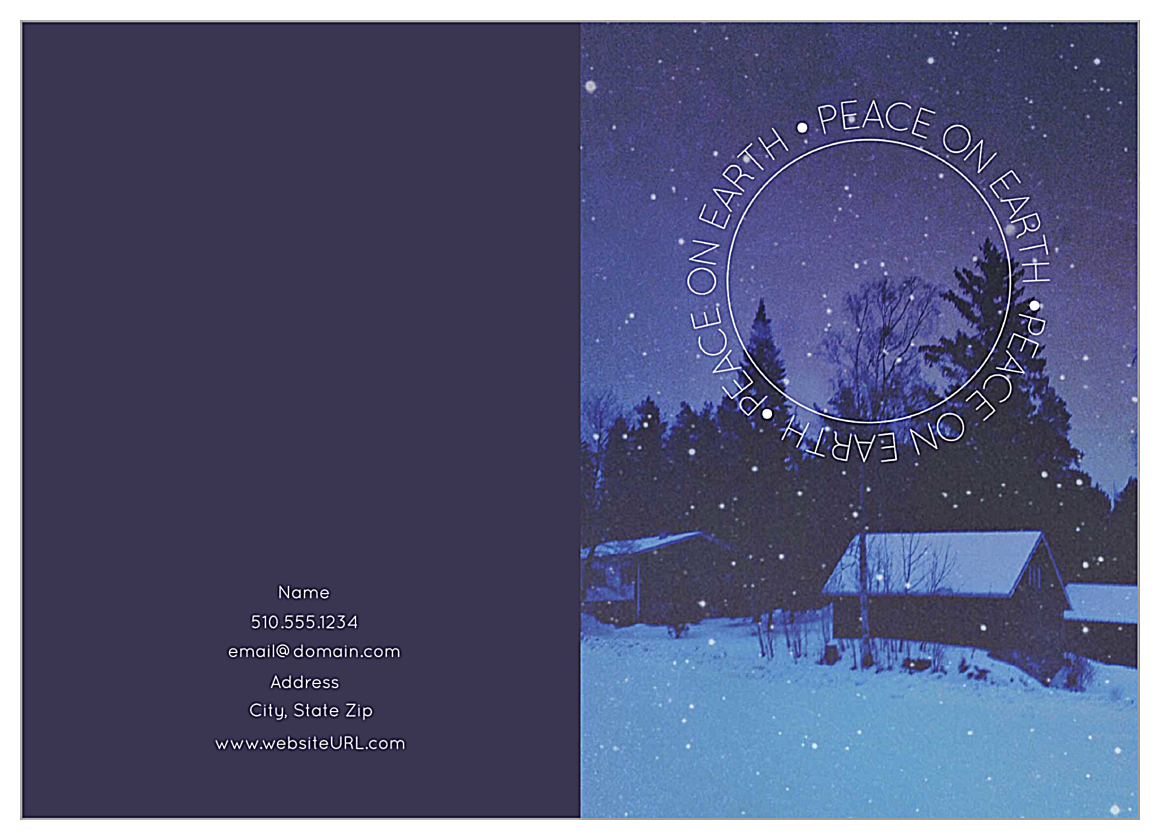 Peaceful Snow front - Greeting Cards Maker