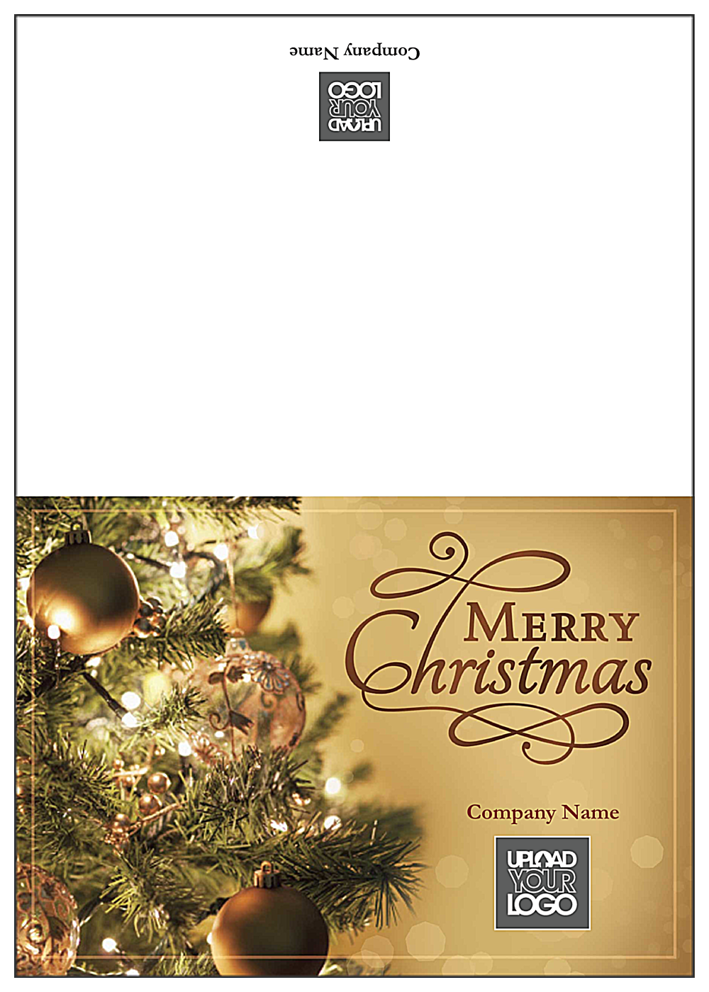 Golden Merry Christmas front - Greeting Cards Maker