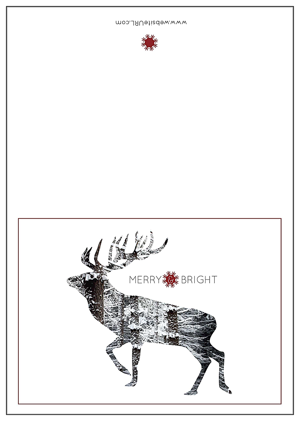Snowy Reindeer front - Greeting Cards Maker