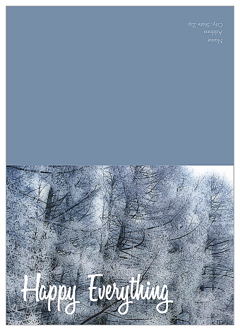 Frosted Trees front - Greeting Cards Maker