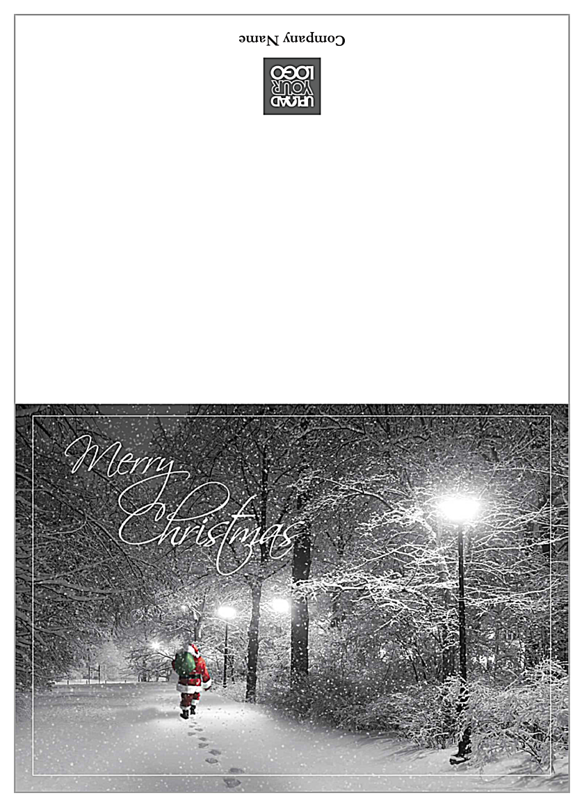 Snowy Merry Christmas front - Greeting Cards Maker