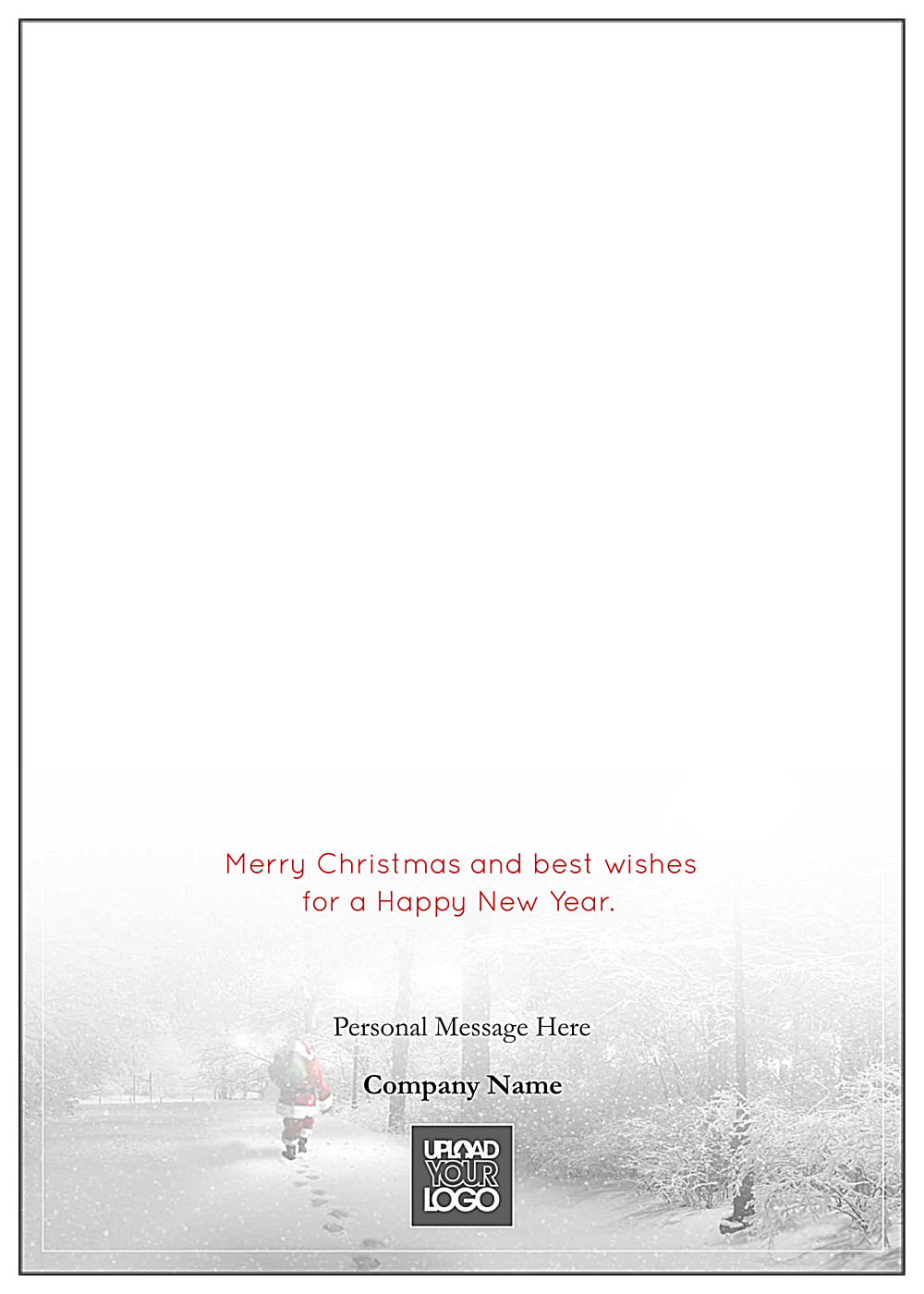 Snowy Merry Christmas back - Greeting Cards Maker
