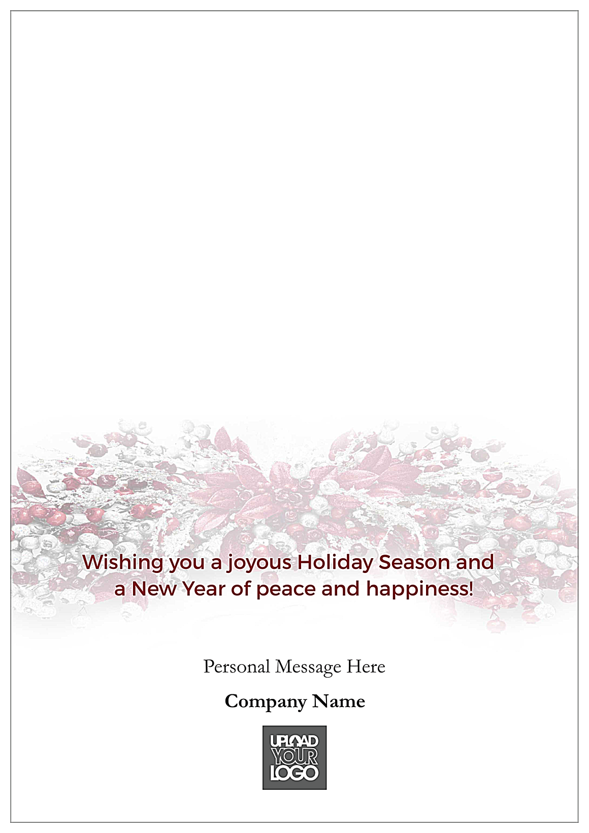 Red Merry Christmas back - Greeting Cards Maker