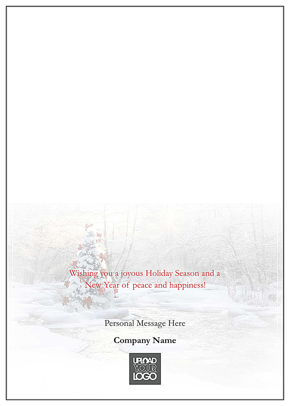 Merry Christmas Tree back - Greeting Cards Maker