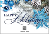 Blue Happy Holidays - greeting-cards Maker