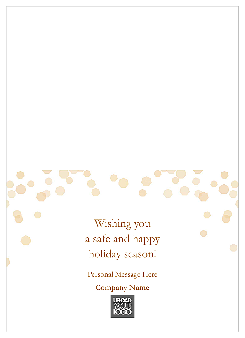 Golden Merry Christmas back - Greeting Cards Maker