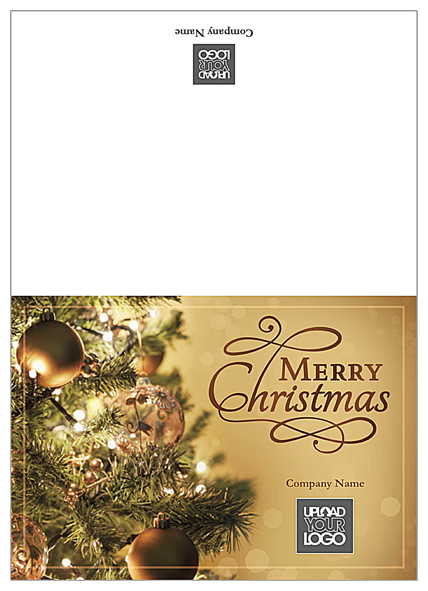 Golden Merry Christmas front - Greeting Cards Maker