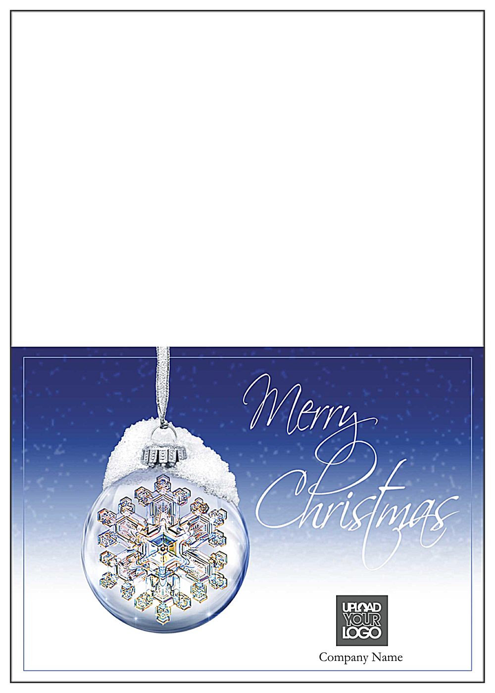 Merry Christmas Snow Flake front - Greeting Cards Maker