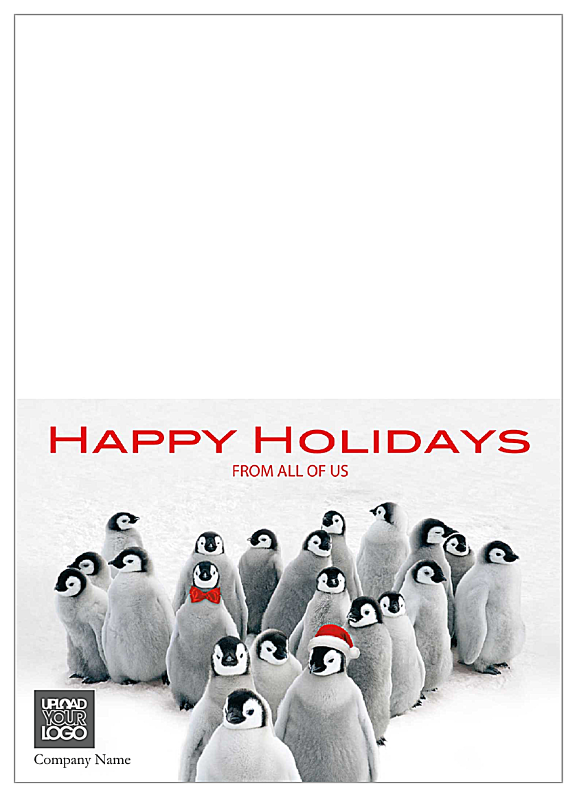 Holiday Penguins front - Greeting Cards Maker