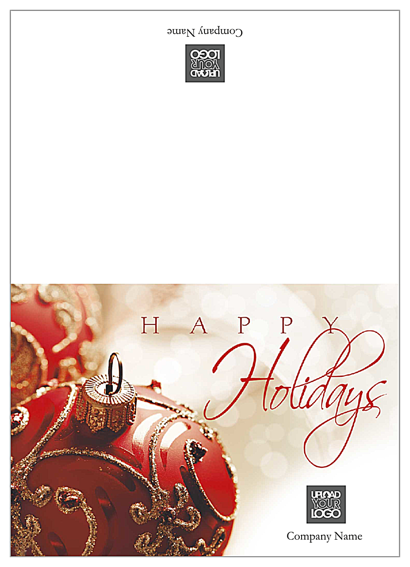 Red Christmas Ornament front - Greeting Cards Maker