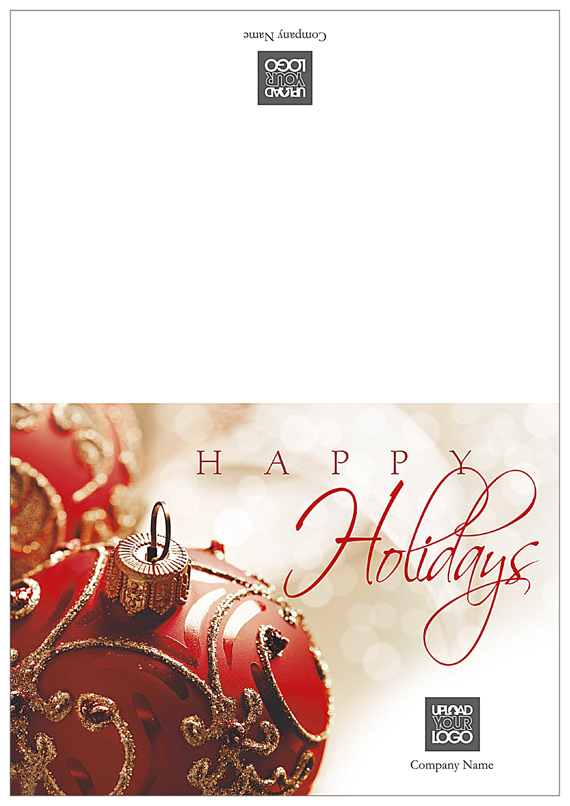 Red Christmas Ornament front - Greeting Cards Maker