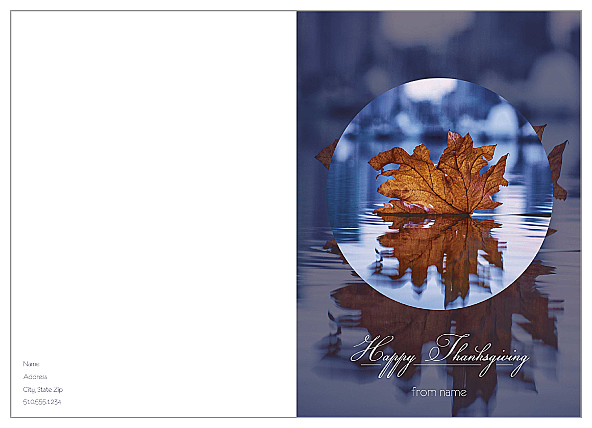 Fall Reflections front - Greeting Cards Maker