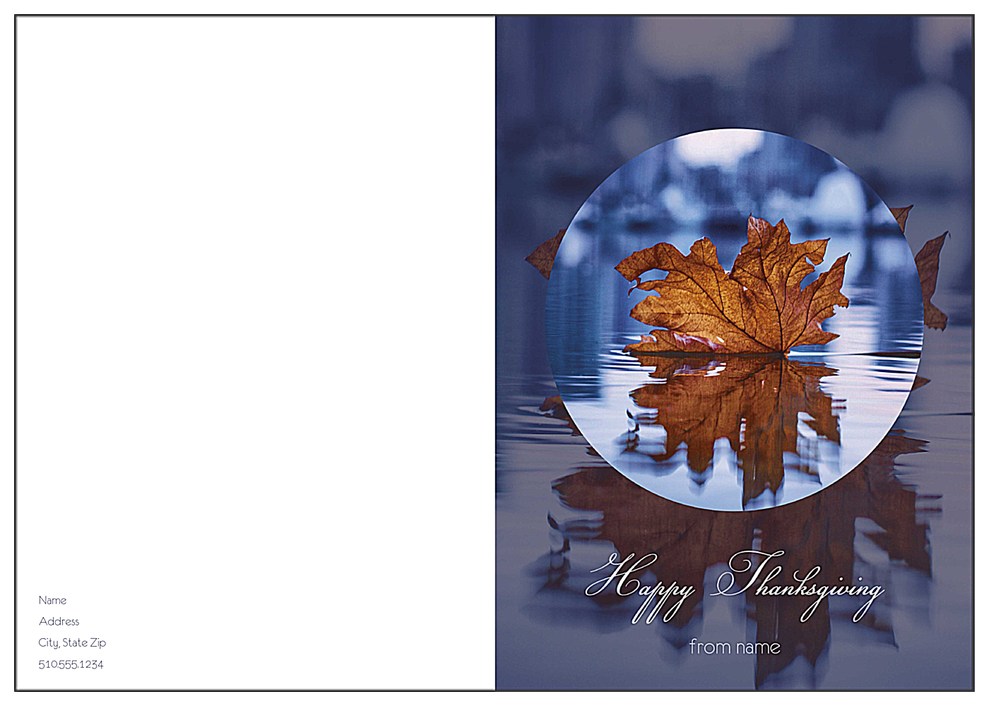 Fall Reflections front - Greeting Cards Maker