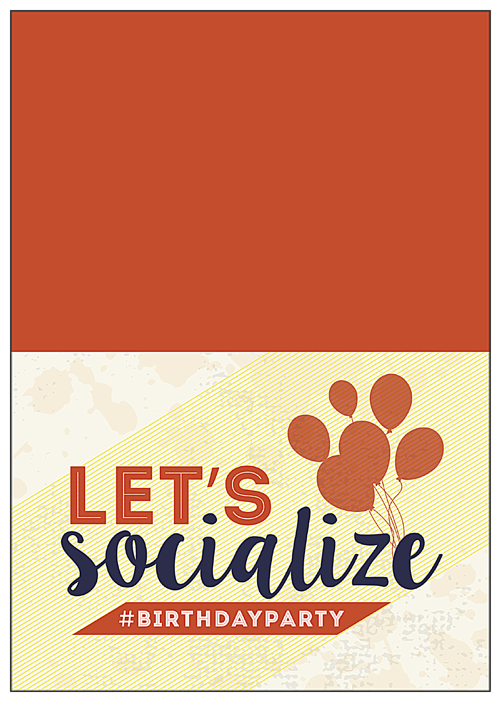 Social Birthday front - Greeting Cards Maker