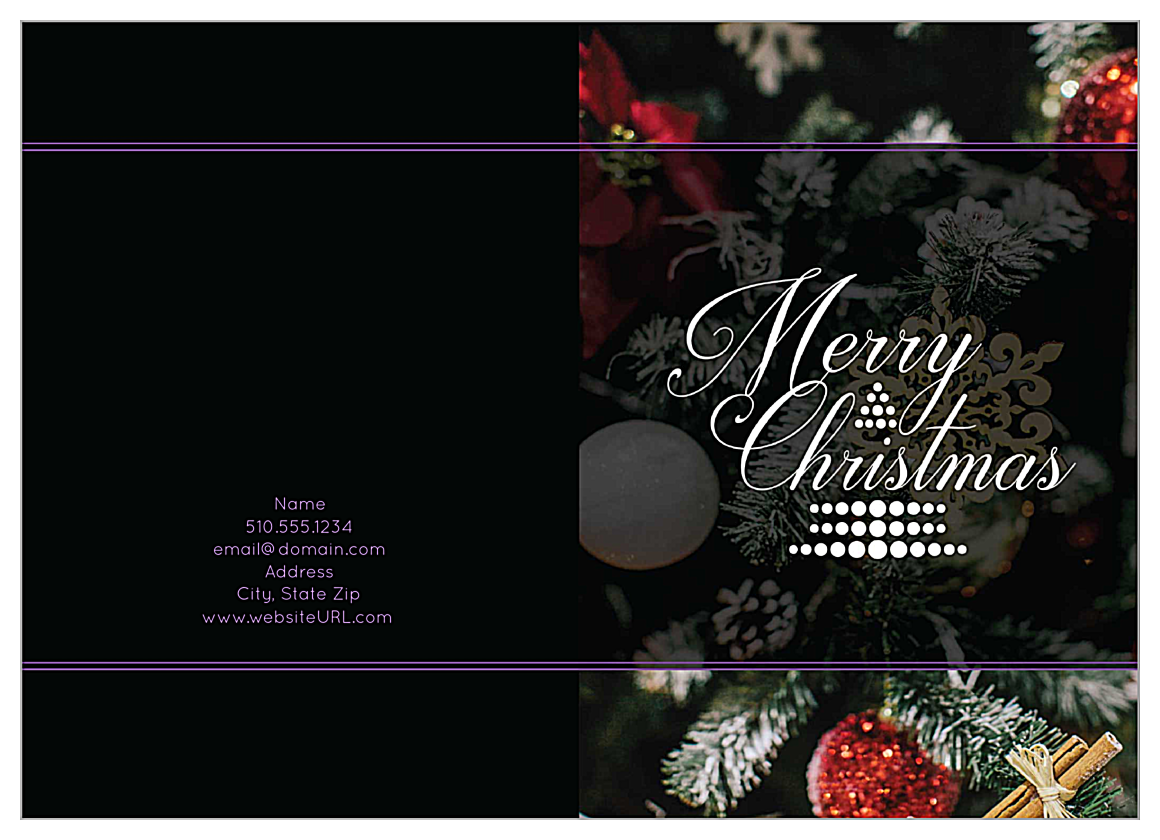 Merry Ornament front - Greeting Cards Maker