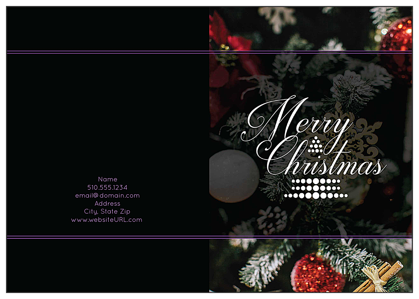 Merry Ornament front - Greeting Cards Maker