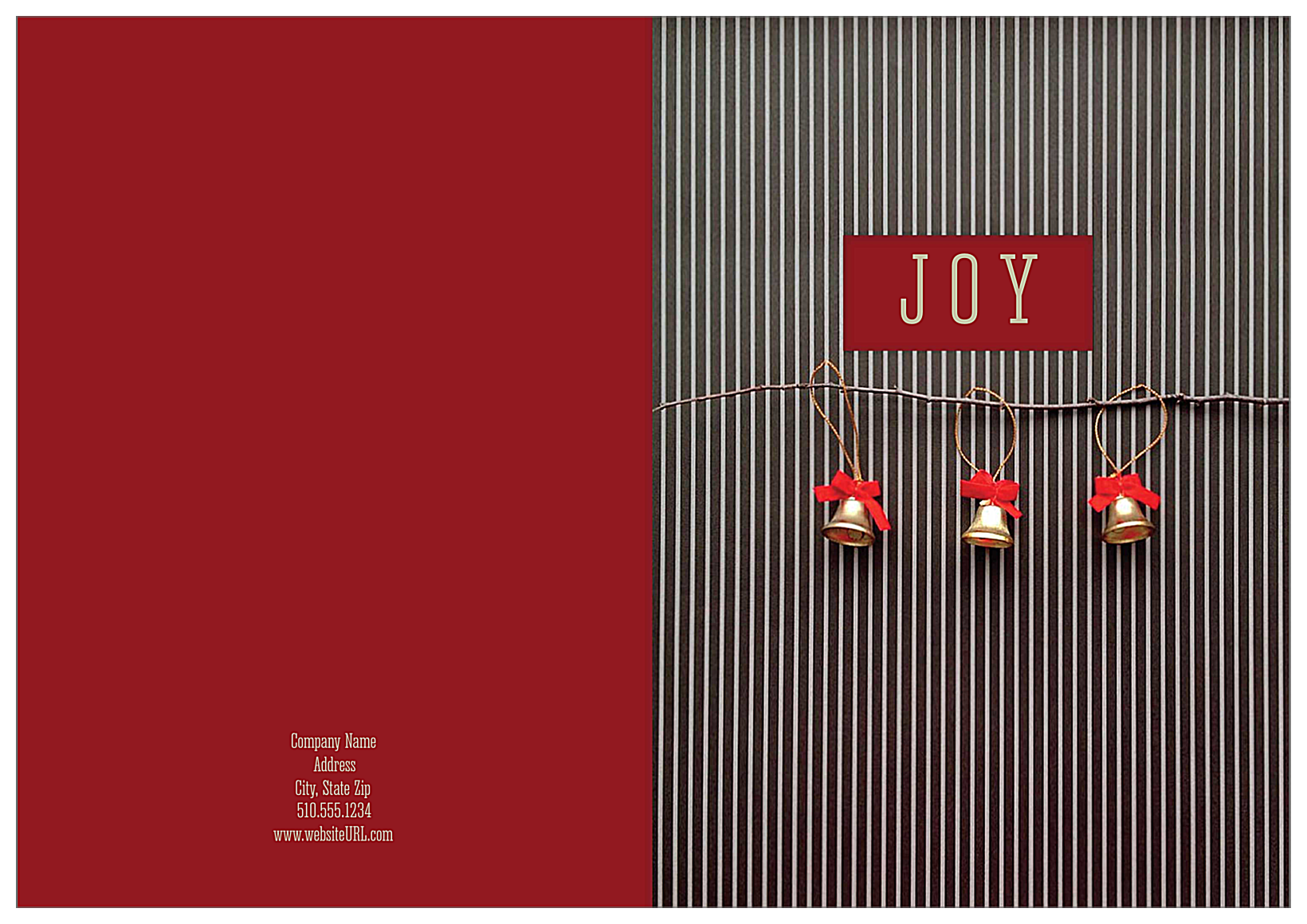 Striped Joy front - Greeting Cards Maker