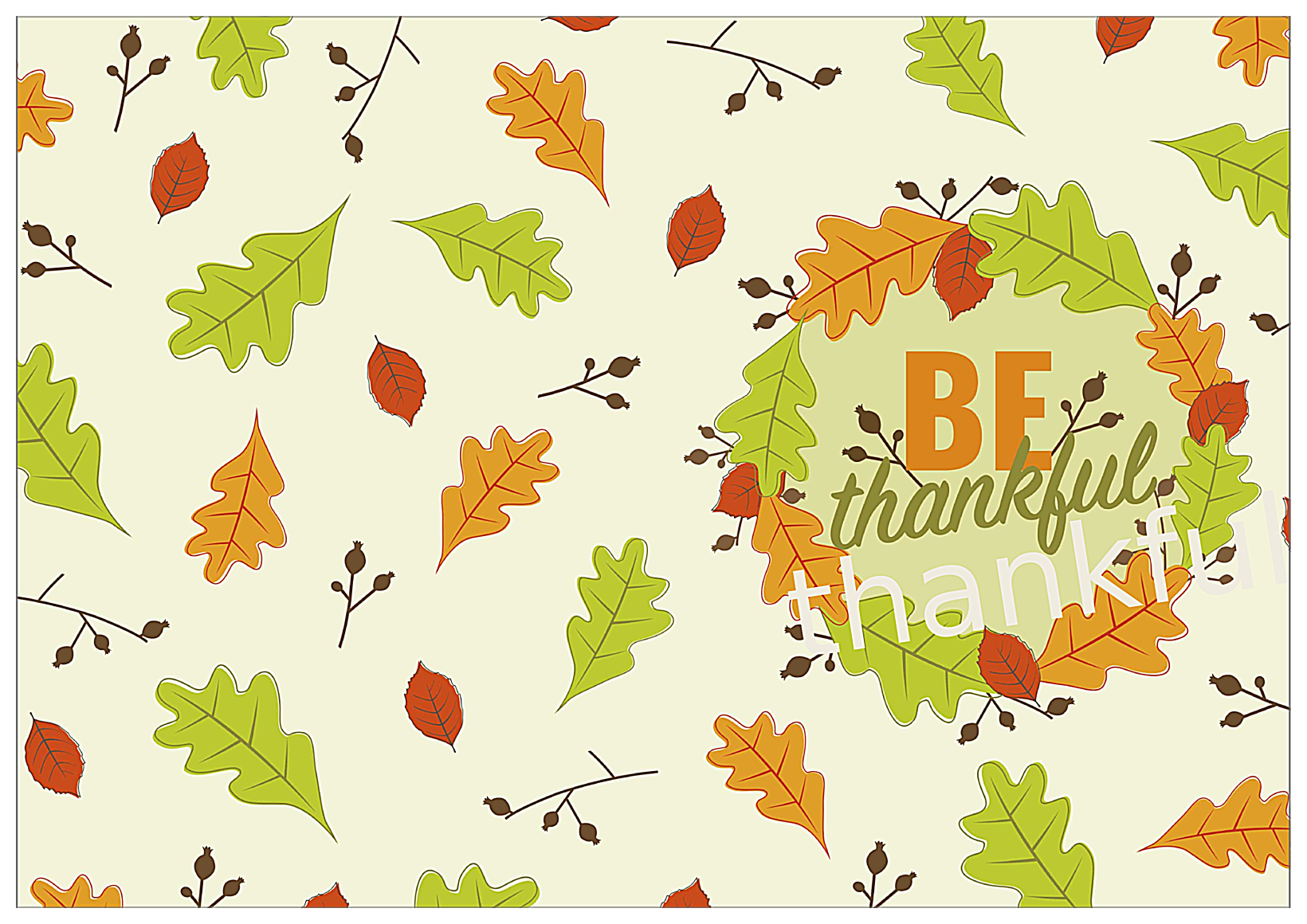 Leaves of fall front - Greeting Cards Maker