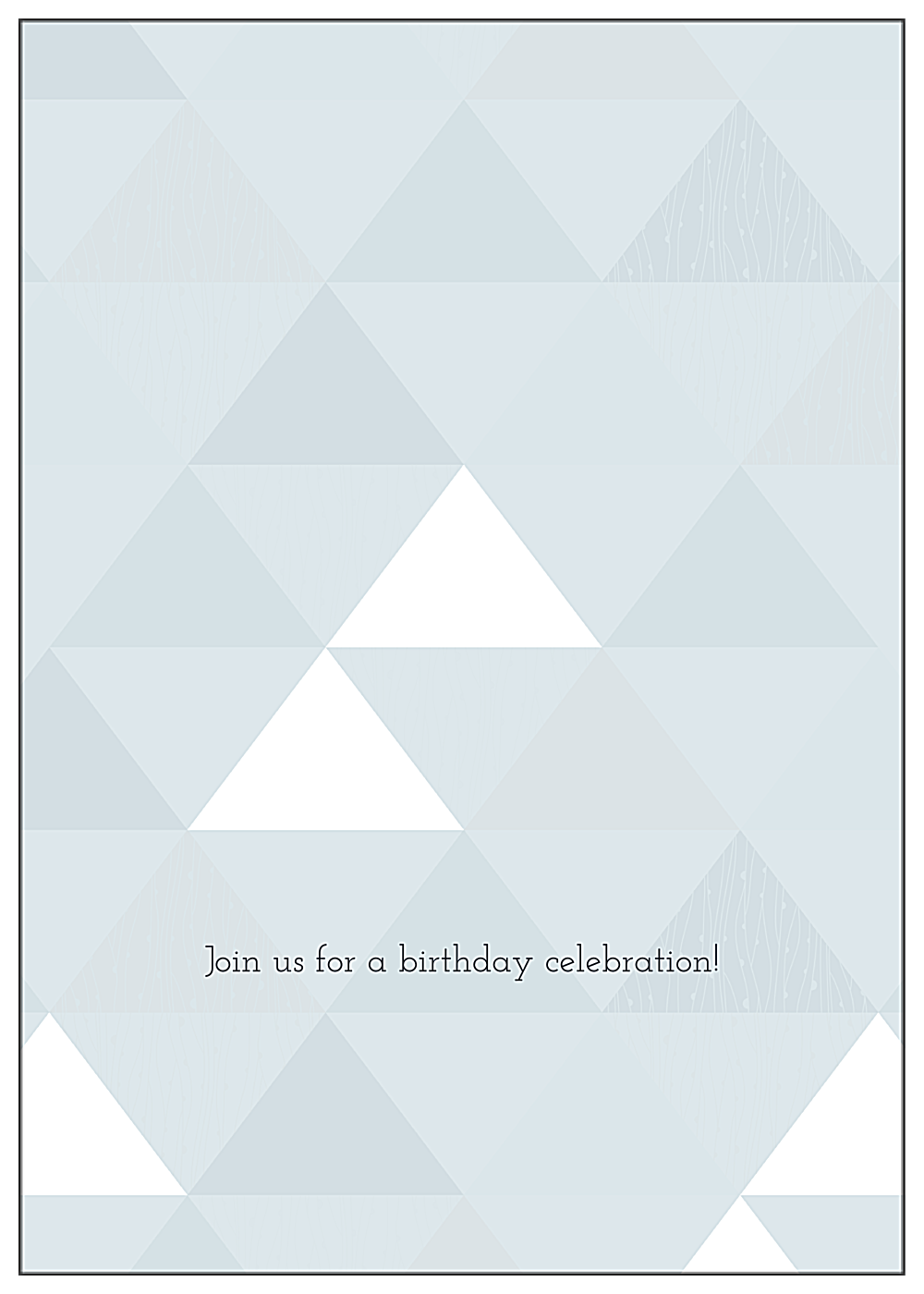 Triangle Party back - Greeting Cards Maker