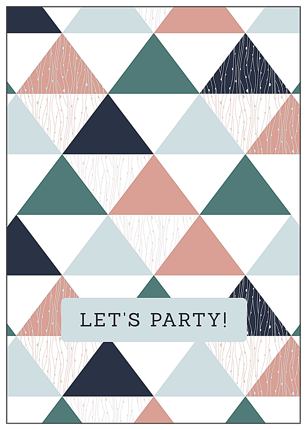 Triangle Party front - Greeting Cards Maker