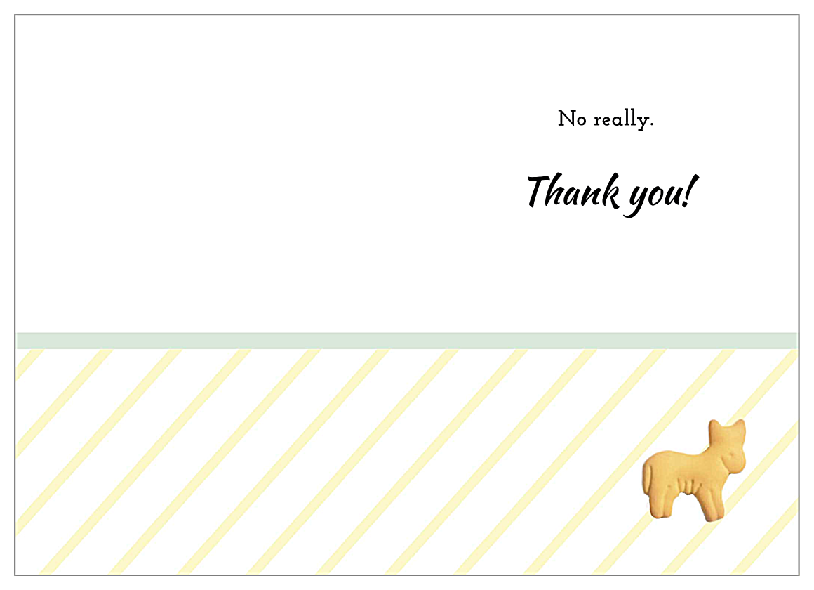 Gee Thank You back - Greeting Cards Maker