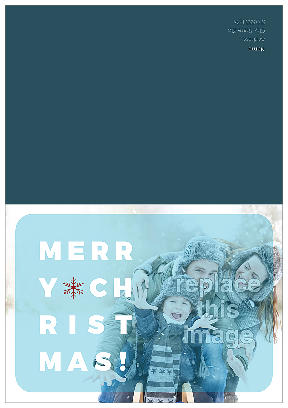 Christmas Panel front - Greeting Cards Maker