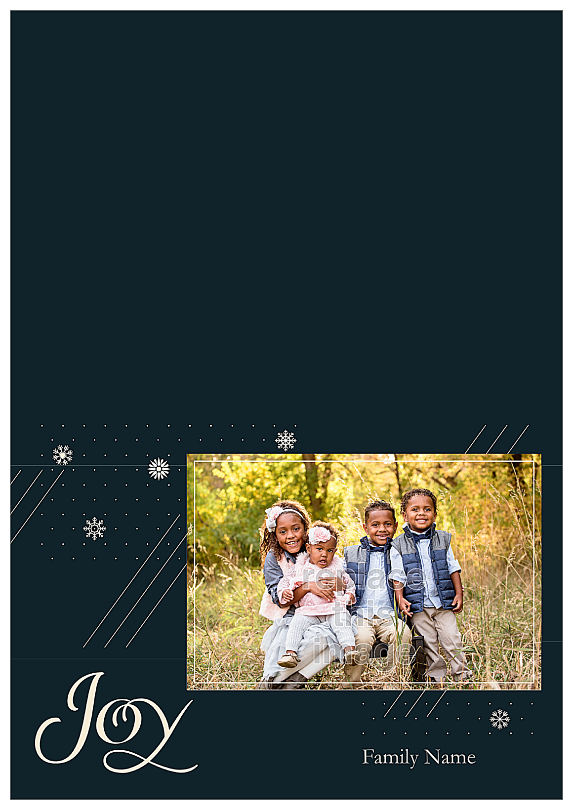 Snowflake Joy front - Greeting Cards Maker