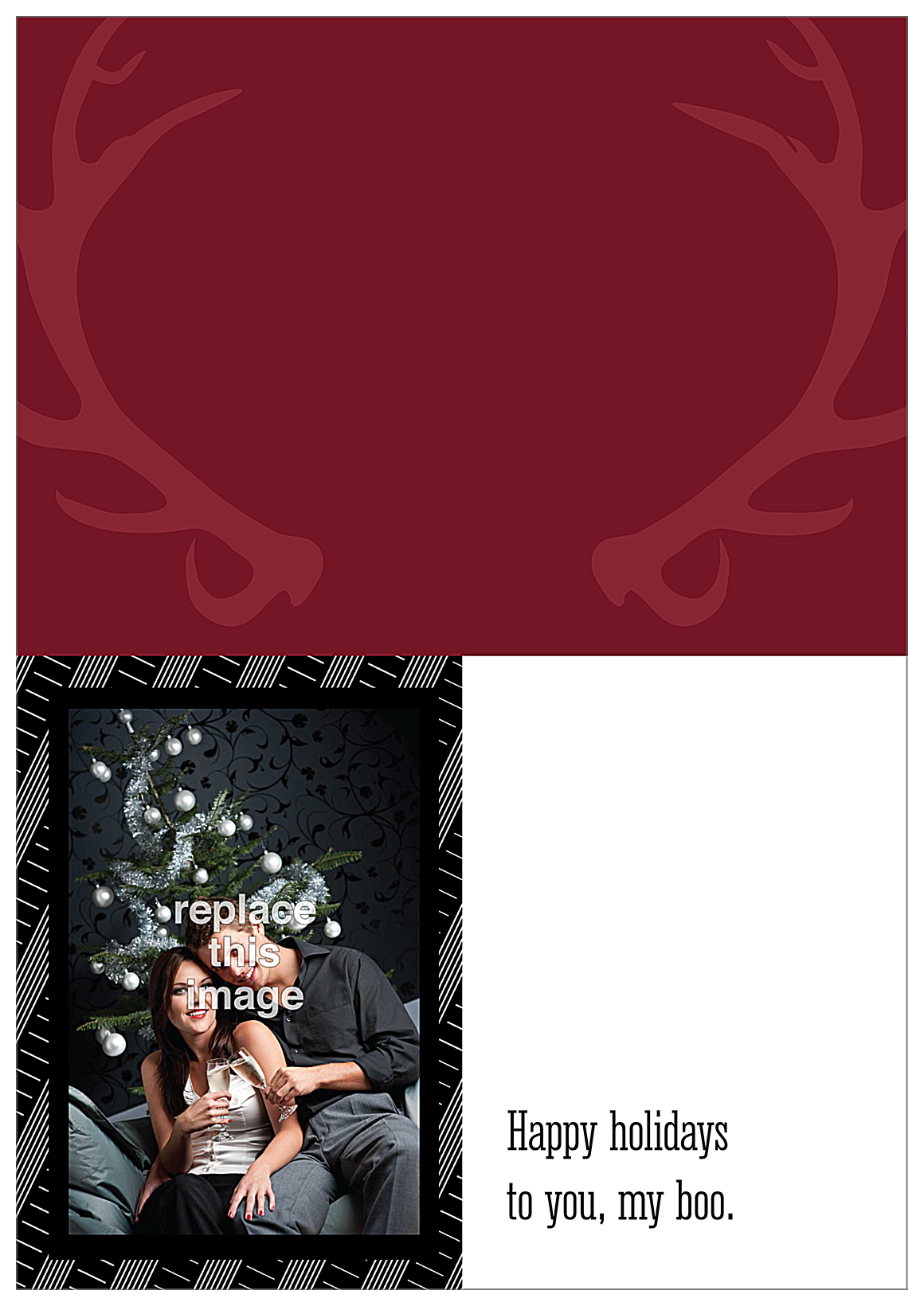 Scary Antlers back - Greeting Cards Maker